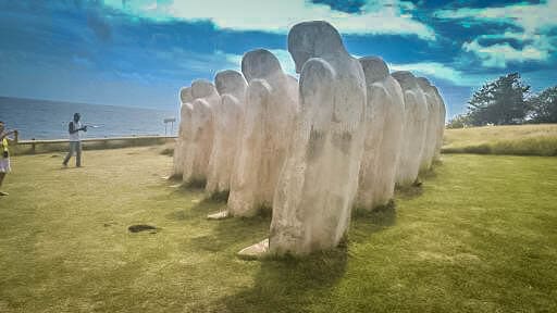 Side of Anse Cafard Slave Memorial in Martinique - FREETOBEBRI.COM