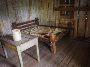 Inside an actual slave cabin at the Whitney Plantation museum of slavery - FREETOBEBRI.COM