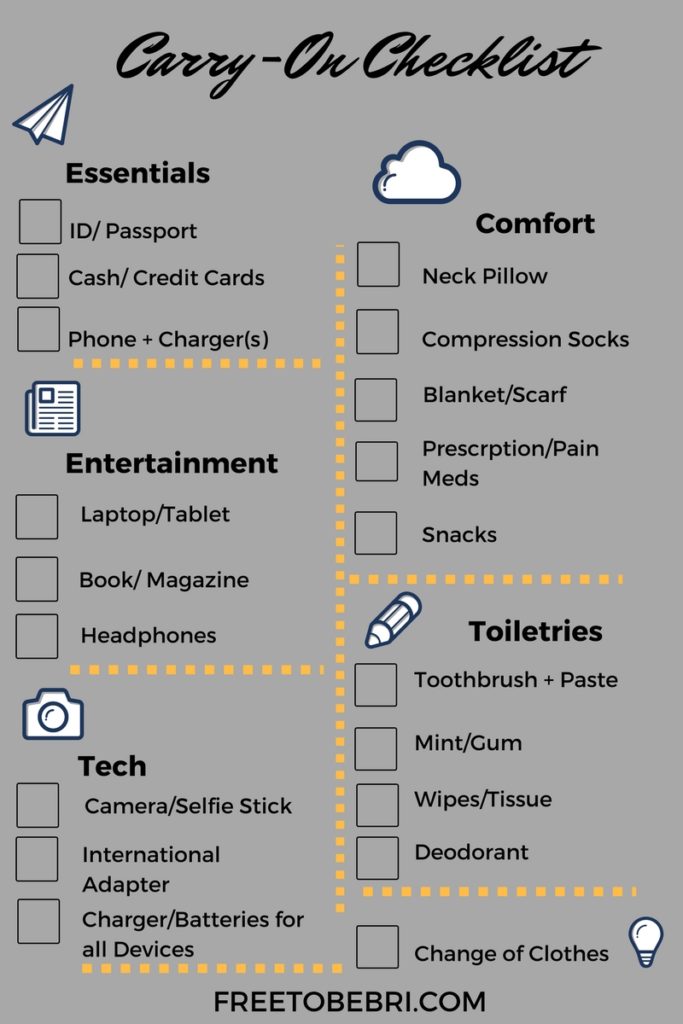Travel like a pro with this essential carryon checklist - FREETOBEBRI.COM