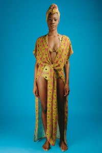 Black Owned Swimwear - Ankara African Print Two Piece Bikini with cover up