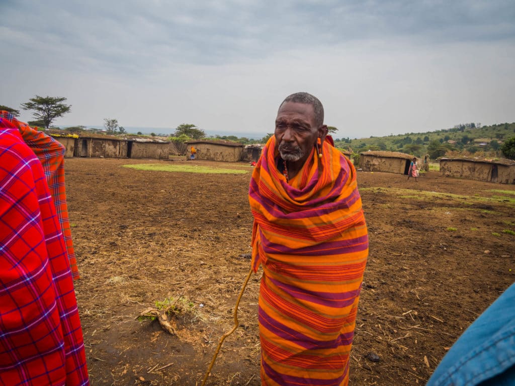 Travel - Visiting a Maasai Village - Maasai man with long ears