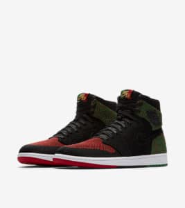 Nike Equality 2018 Black History Month Jordans 1 Black Green Red Flyknit