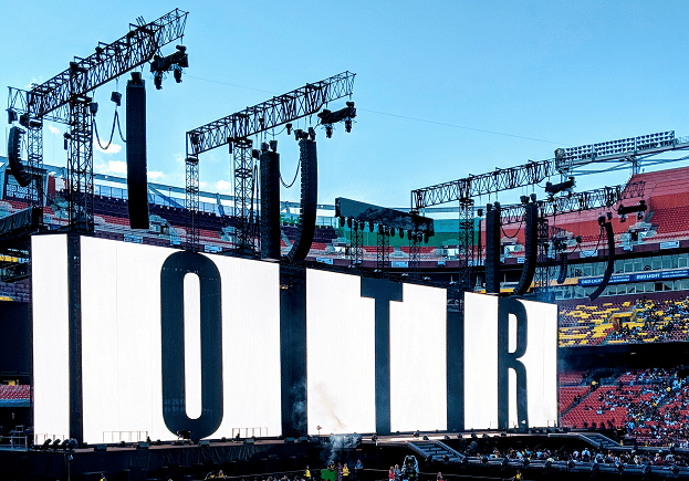 Stage setup for On The Run Tour II by Beyonce and JayZ- OTRII at FedEx Stadium #OTRII